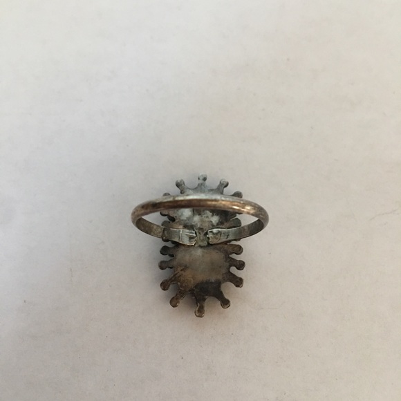 Vintage Native American Zuni Turquoise Cluster Ring 8.75-9 - Picture 3 of 7